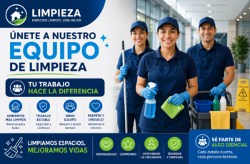 Empleo de Limpieza: Conoce las Áreas y Opciones de Trabajo Disponibles